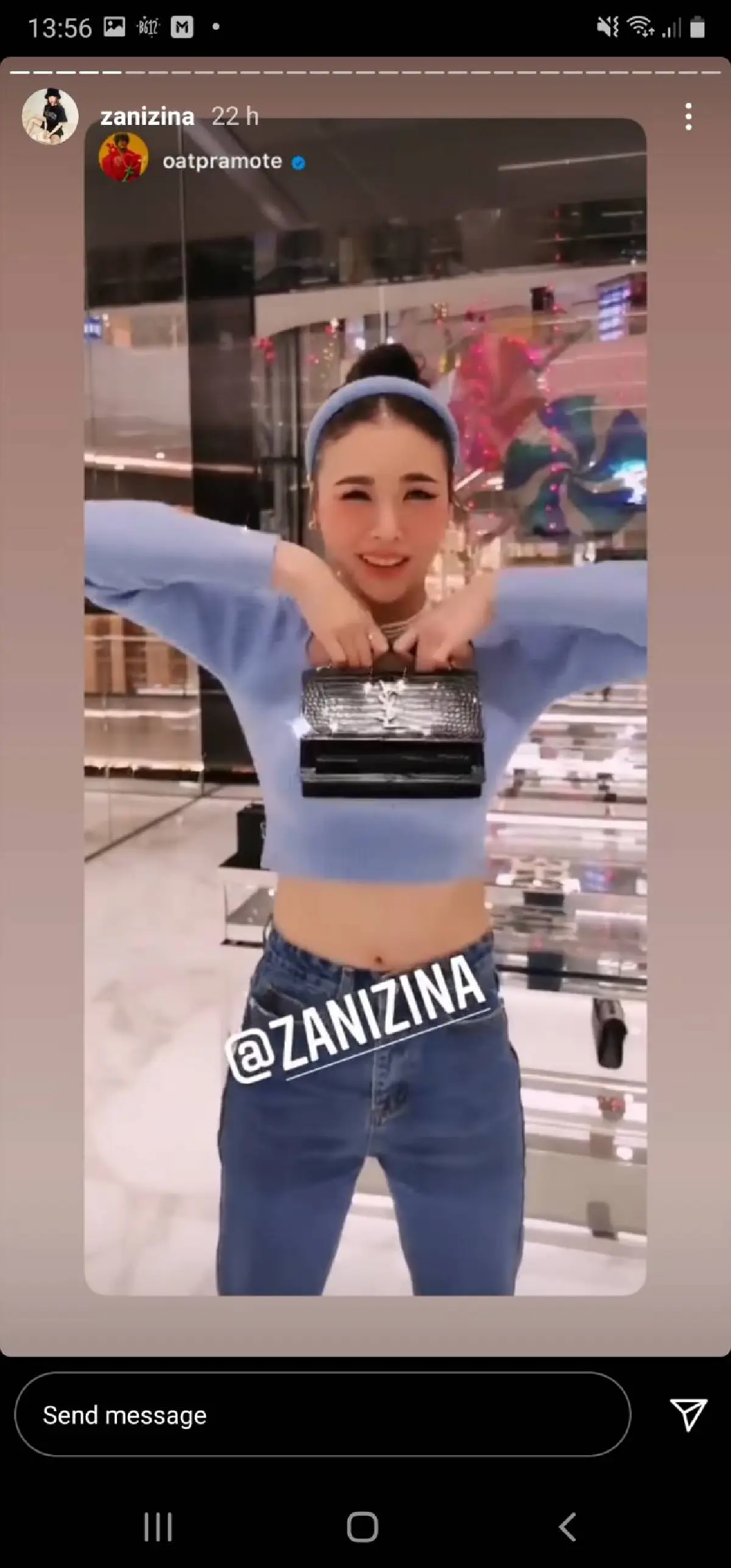 "โอ๊ต ปราโมทย์" สายเปย์! ควักเงินกว่า 7 หมื่น ซื้อกระเป๋าแบรนด์เนมหรูให้ "ซานิ"