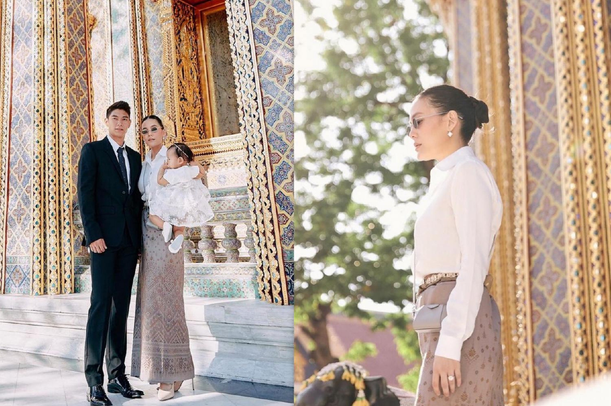 เจนี่ สวยสง่านุ่งผ้าไหมไทยเข้าวัดทำบุญ พร้อมหน้าทั้งครอบครัว เจนี่ สวยสง่านุ่งผ้าไหมไทยเข้าวัดทำบุญ พร้อมหน้าทั้งครอบครัว