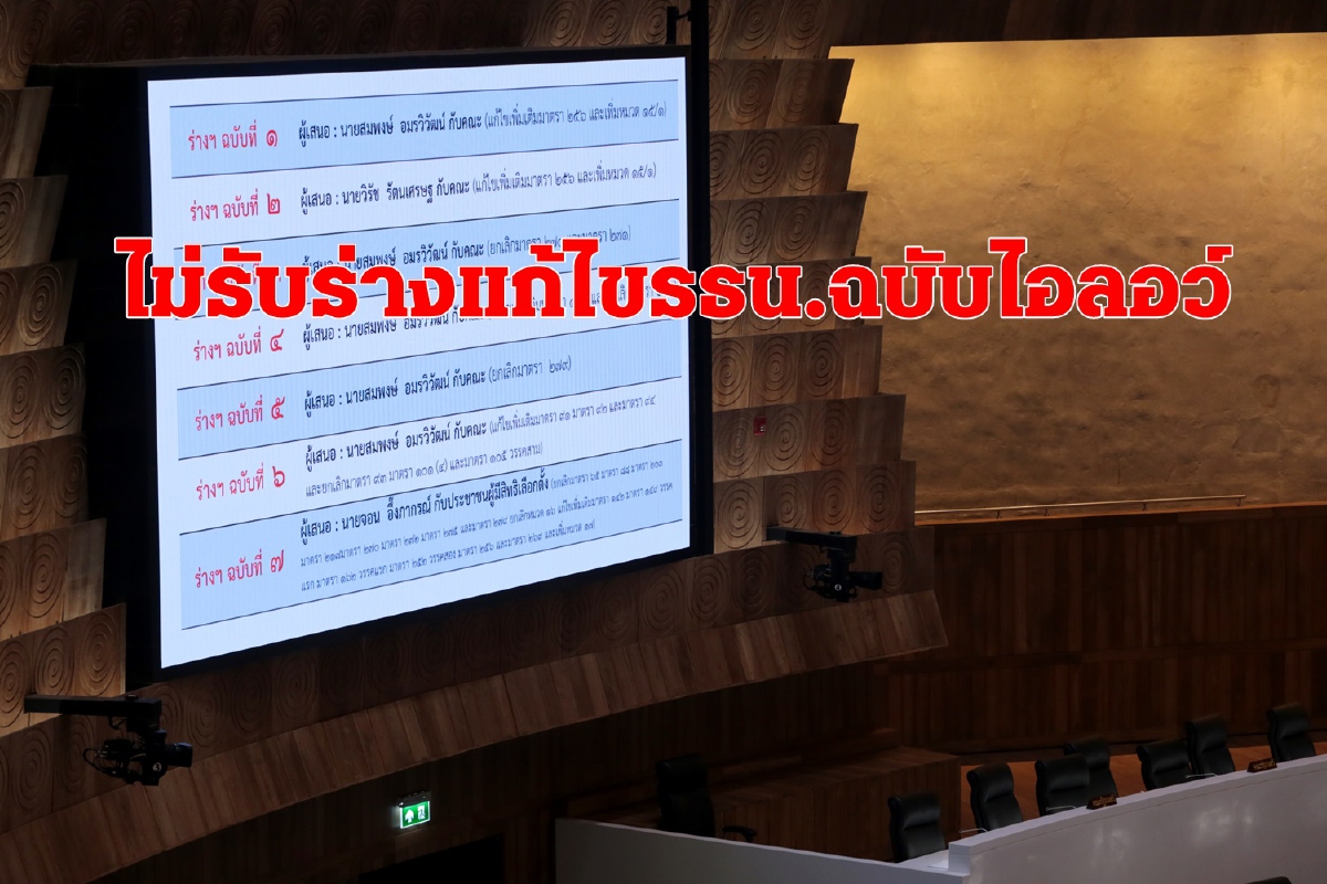 มติรัฐสภาตีตกร่างไอลอว์-เห็นชอบร่างแก้ไขรธน.ฉบับรัฐบาล-ฝ่ายค้าน มติรัฐสภาตีตกร่างไอลอว์-เห็นชอบร่างแก้ไขรธน.ฉบับรัฐบาล-ฝ่ายค้าน
