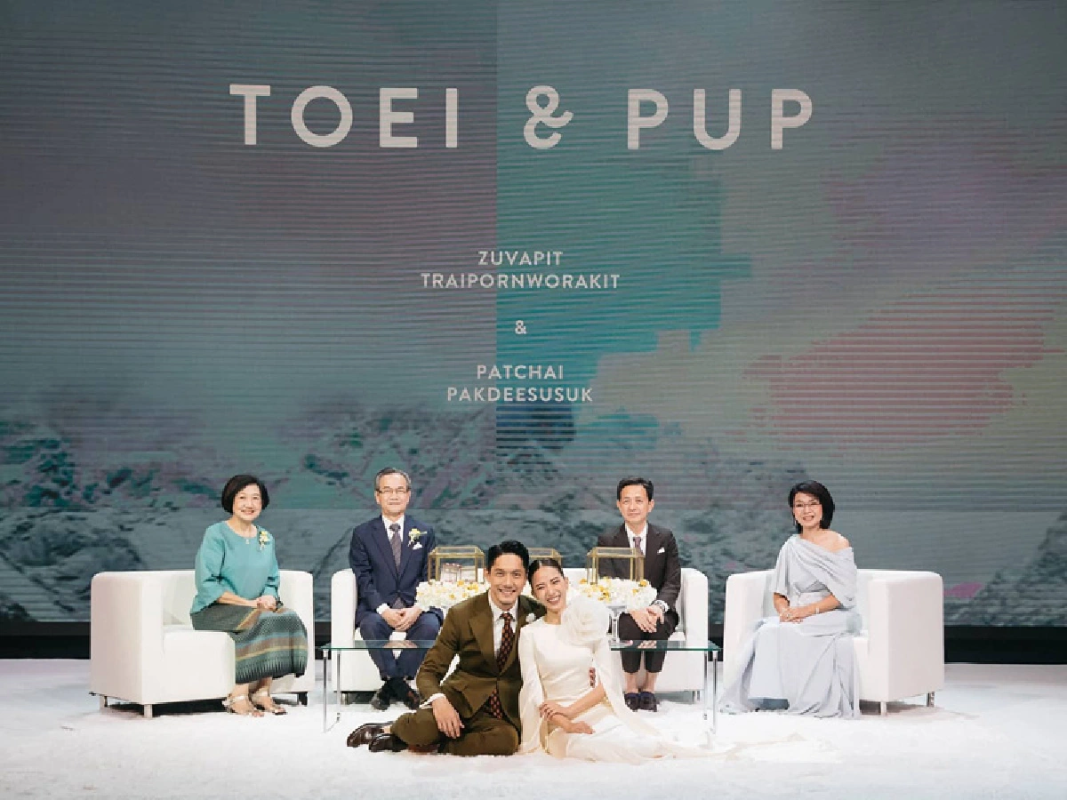 “ปั๊บ-ใบเตย” จัดงานแต่งแบบยั่งยืนใช้จอ LED แทนการจัดดอกไม้ ช่วยลดขยะไปได้เยอะมาก 