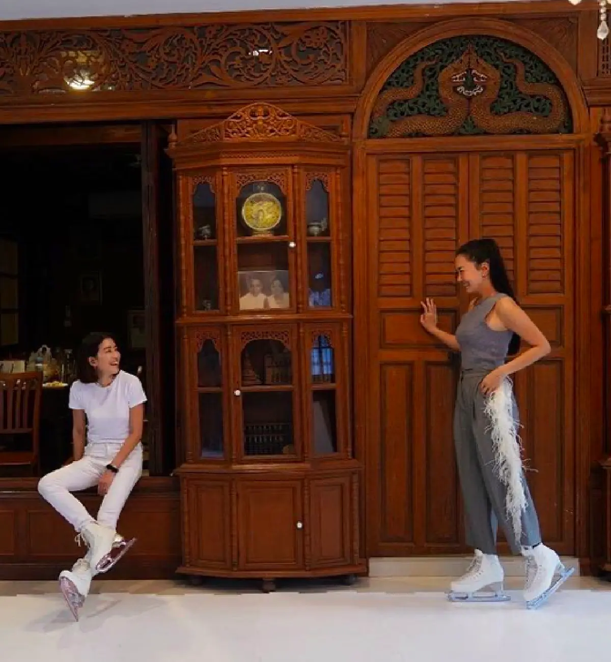 "นุ่น วรนุช" สุดอลังการ! สร้างลานไอซ์สเก็ตไว้ในบ้าน ตั้งชื่อ WORRA STUDIO 