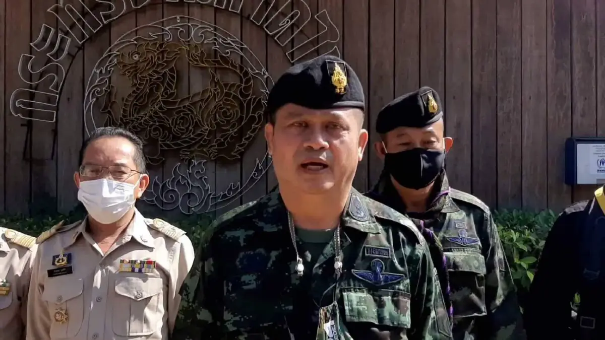 จับ7ชาวเมียนมาหนีเข้าเมืองว่ายน้ำข้ามแม่น้ำเมยมาไทย