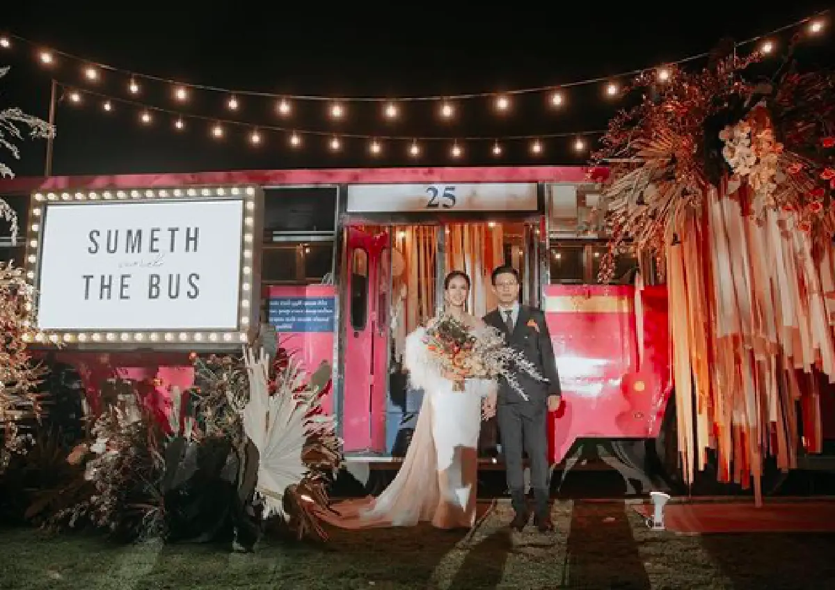“รถเมล์-บอล” ฉลองงานแต่งที่เขาใหญ่ แถมธีมงานก็เก๋สุดๆ  