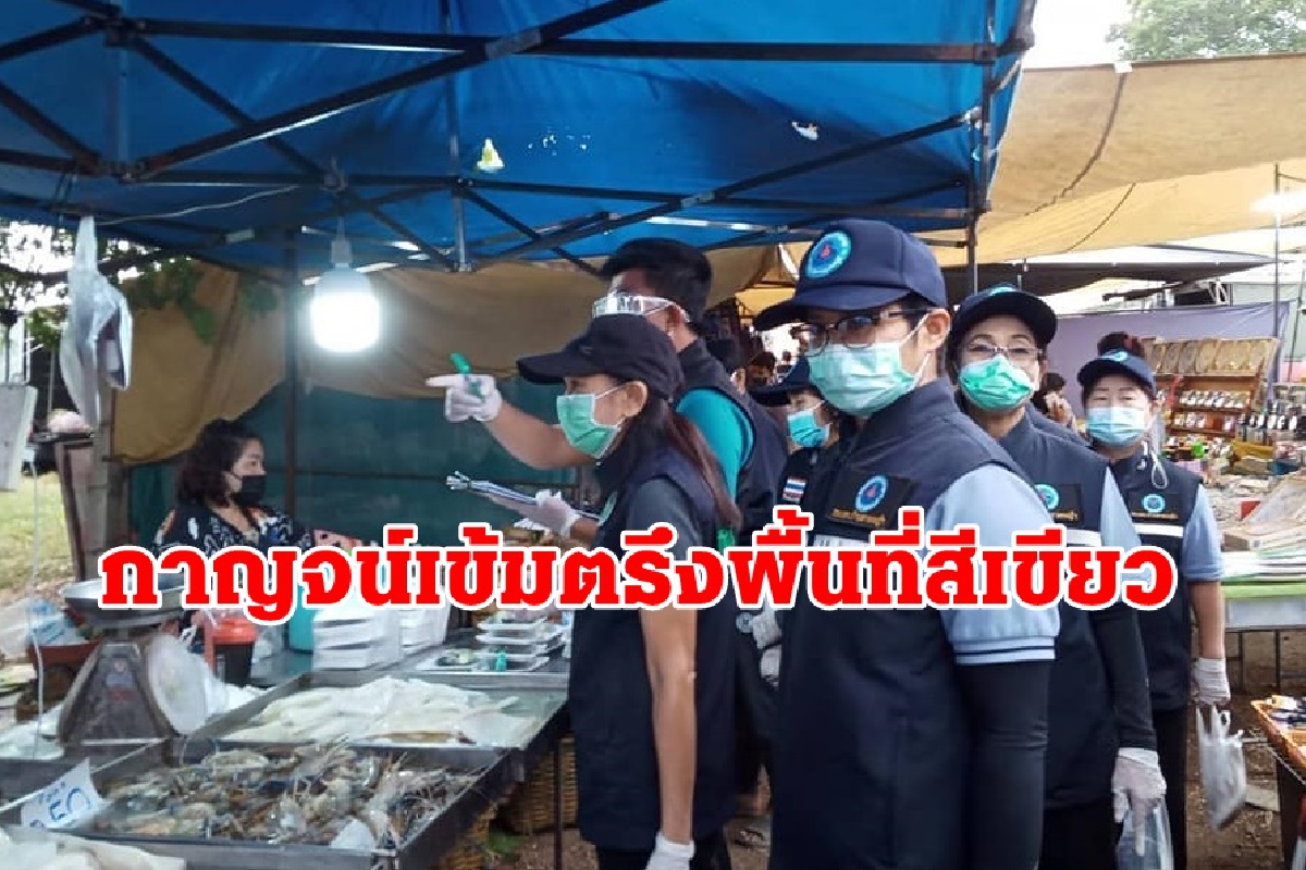 กาญจน์เข้มตลาดนัดหลังพบหญิงป่วยโควิดนอกพื้นที่เข้ามาขายของยังไม่พบเชื้อ กาญจน์เข้มตลาดนัดหลังพบหญิงป่วยโควิดนอกพื้นที่เข้ามาขายของยังไม่พบเชื้อ