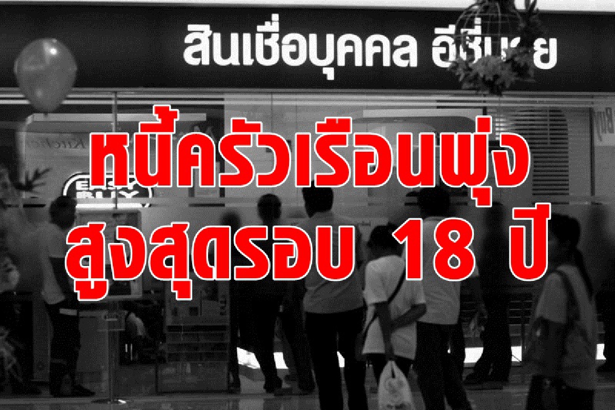 หนี้ครัวเรือนหลอนข้ามปีใหม่จ่อทะลุ90%ของจีดีพี หนี้ครัวเรือนหลอนข้ามปีใหม่จ่อทะลุ90%ของจีดีพี