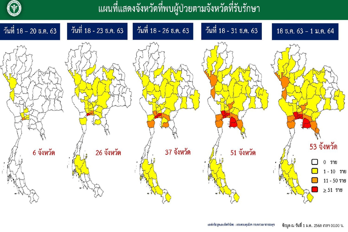 ครึ่งเดือนระบาดแล้ว 53 จังหวัด! ศบค.ย้ำต้องใช้มาตรการป้องกันเข้ม ครึ่งเดือนระบาดแล้ว 53 จังหวัด! ศบค.ย้ำต้องใช้มาตรการป้องกันเข้ม