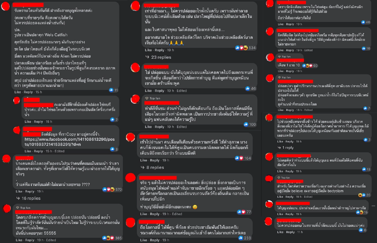 จากบุญจะกลายเป็นบาป! ชาวเน็ตเตือน “ก้อย-ตูน” หลังทำบุญปล่อยสัตว์ลงน้ำ