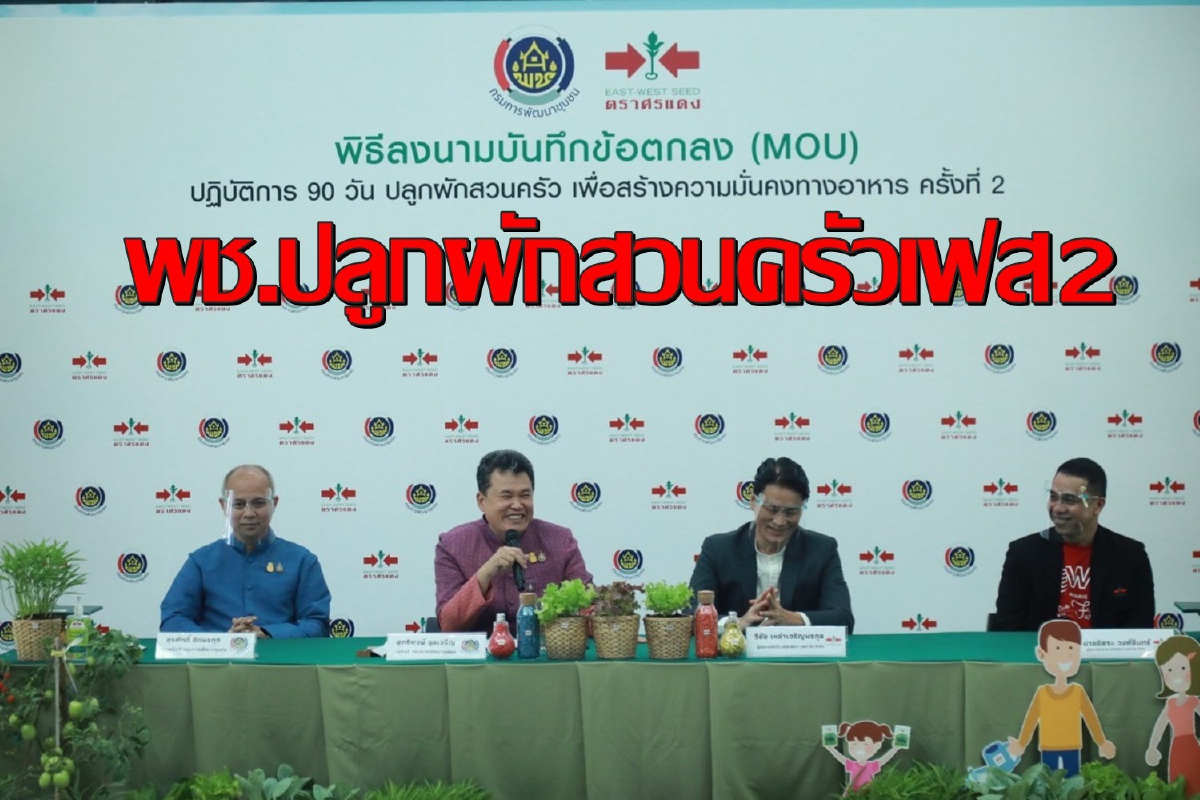พช.เปิดปฏิบัติการ90วันปลูกผักสวนครัวสร้างความมั่นคงทางอาหารเฟส2 พช.เปิดปฏิบัติการ90วันปลูกผักสวนครัวสร้างความมั่นคงทางอาหารเฟส2