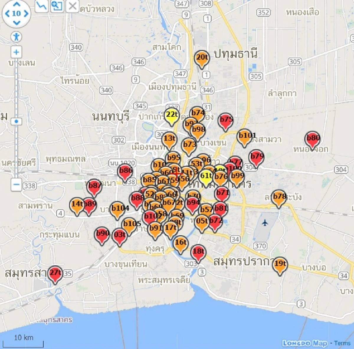 ฝุ่นPM2.5ยังหนัก! 70 พื้นที่ทั่วกทม.ปริมณฑล เกินค่ามาตรฐาน