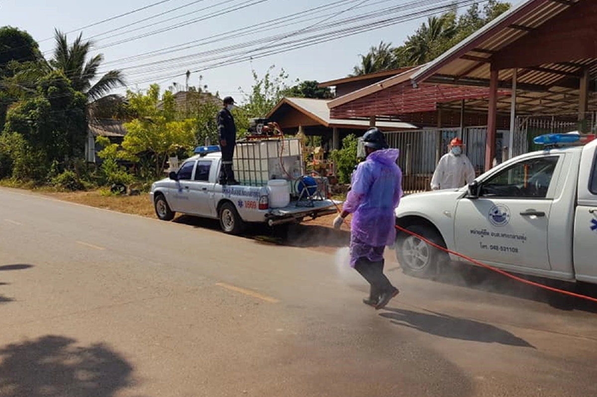 นครพนมปิดพื้นที่เสี่ยง2หมู่บ้านหลังพบผู้ป่วยโควิดรายแรกติดเชื้อเมื่อช่วงปีใหม่