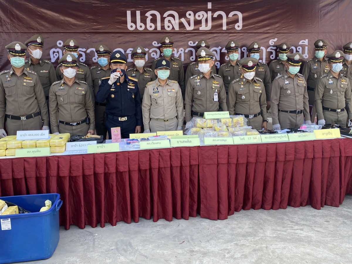 ตร.สุราษฎร์ทลายเครือข่ายยาบ้าภาคเหนือยึดกว่า5แสนเม็ด 