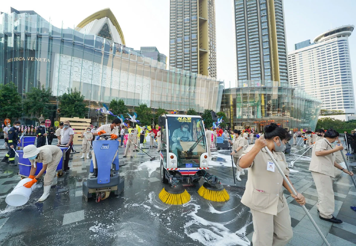 ไอคอนสยาม ยกระดับมาตรการป้องกันโควิด-19 ขีดสุด จัด “MEGA BIG CLEANING DAY”