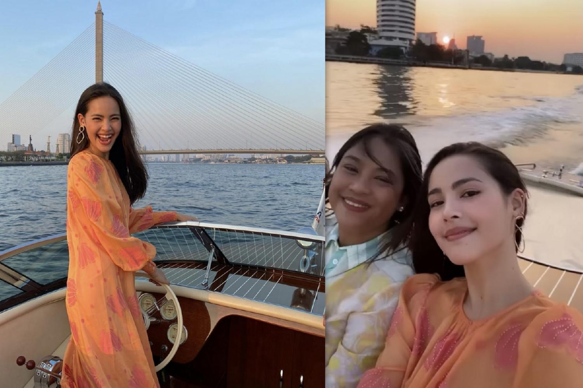 ญาญ่า อุรัสยา พาคุณแม่ล่องเรือเจ้าพระยา ชมพระอาทิตย์ตกดิน ญาญ่า อุรัสยา พาคุณแม่ล่องเรือเจ้าพระยา ชมพระอาทิตย์ตกดิน