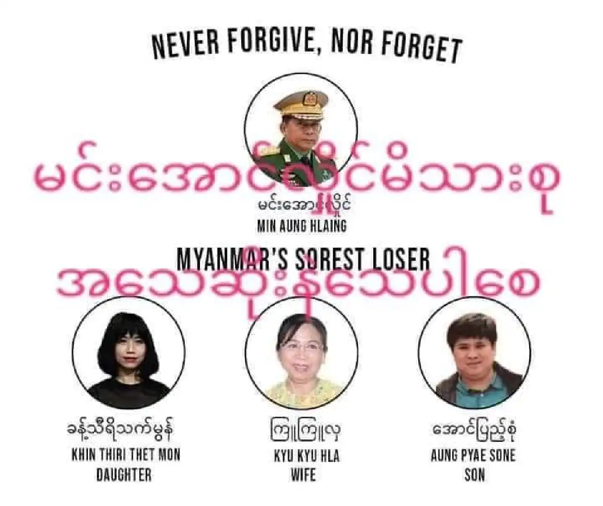 เผยคลิปอ้างว่าลูกชายมินอ่องหล่ายโปรยเงินฉลองพ่อรัฐประหารสำเร็จ