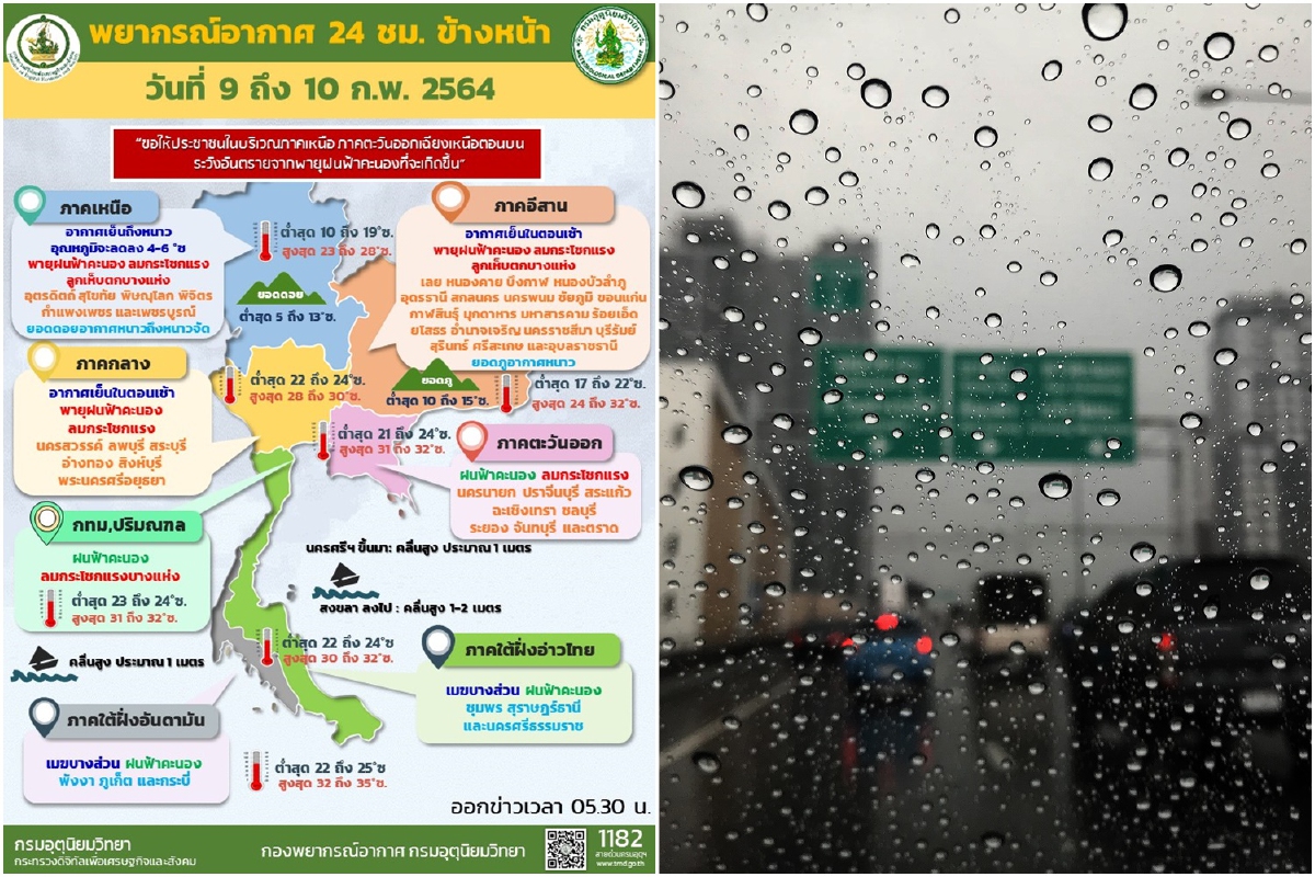 ทั่วไทยมีฝนฟ้าคะนอง10-60%ของพื้นที่ เหนือ-อีสานลูกเห็บตกบางแห่ง ทั่วไทยมีฝนฟ้าคะนอง10-60%ของพื้นที่ เหนือ-อีสานลูกเห็บตกบางแห่ง