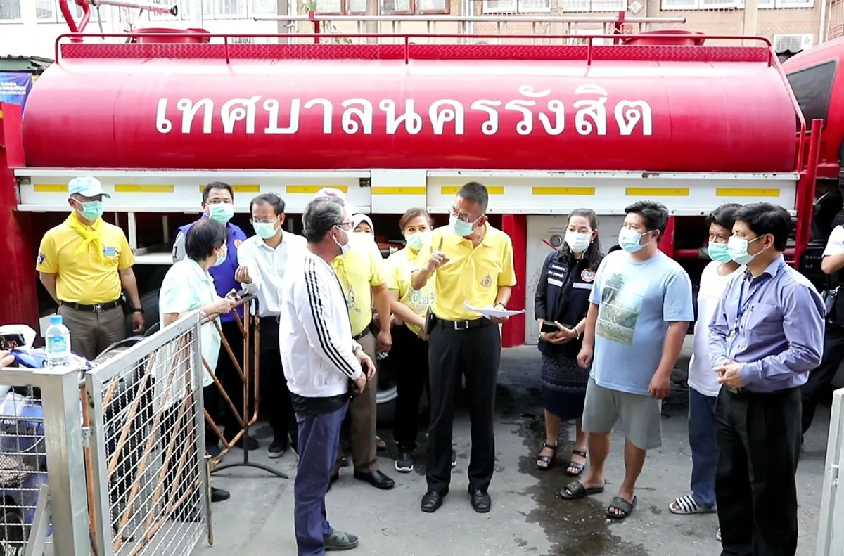 ระดมล้างใหญ่ฆ่าเชื้อโรคตลาดพรพัฒน์รังสิตเตรียมพร้อมเปิด26ก.พ.นี้