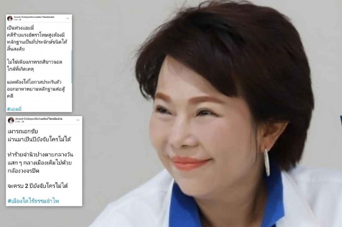 "อมรัตน์" ชี้ควรให้ "แอมมี่" ได้ประกันเพื่อหาหลักฐานสู้คดี "อมรัตน์" ชี้ควรให้ "แอมมี่" ได้ประกันเพื่อหาหลักฐานสู้คดี