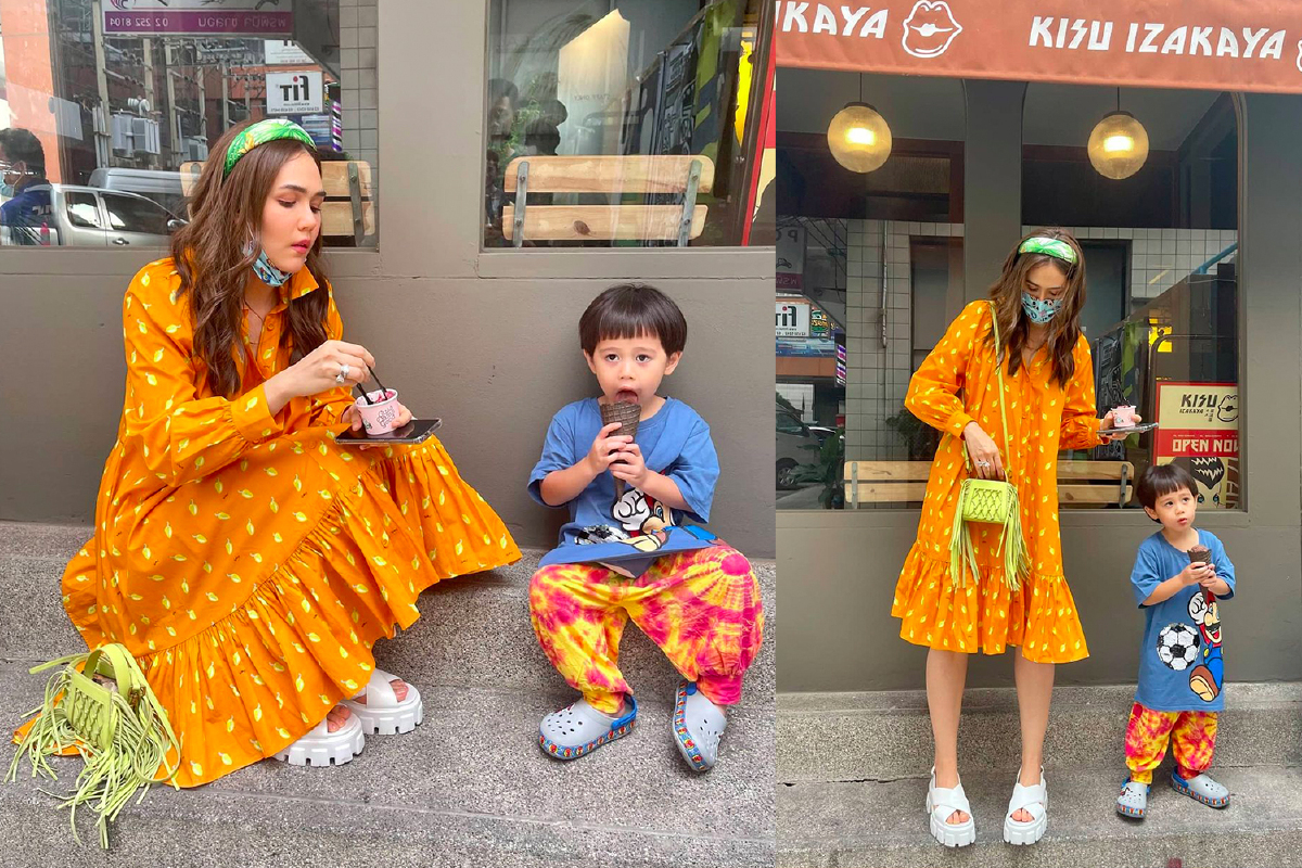 “ชมพู่” พา “น้องสายฟ้า” นั่งกินไอติมดับร้อนริมทางเท้า ชิวสุดๆ “ชมพู่” พา “น้องสายฟ้า” นั่งกินไอติมดับร้อนริมทางเท้า ชิวสุดๆ