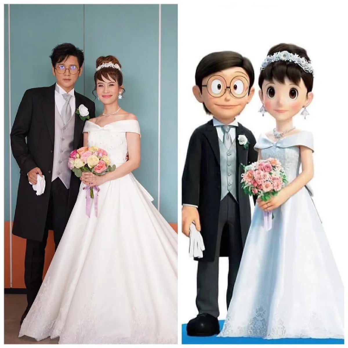 โต๋-ไบรท์ แปลงโฉมเป็น โนบิตะ-ชิซุกะ อวดความน่ารักแพ็คคู่