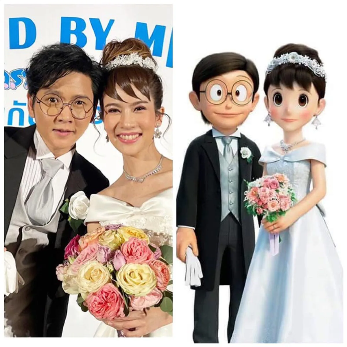 โต๋-ไบรท์ แปลงโฉมเป็น โนบิตะ-ชิซุกะ อวดความน่ารักแพ็คคู่