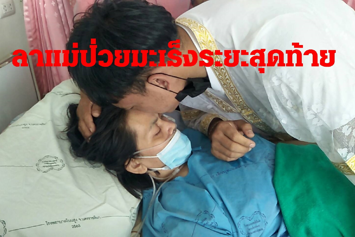 น้ำตาไหล!ลูกชายลาบวชกราบแม่ป่วยมะเร็งระยะสุดท้ายบนเตียงคนไข้ก่อนจากไปอย่างสงบ น้ำตาไหล!ลูกชายลาบวชกราบแม่ป่วยมะเร็งระยะสุดท้ายบนเตียงคนไข้ก่อนจากไปอย่างสงบ