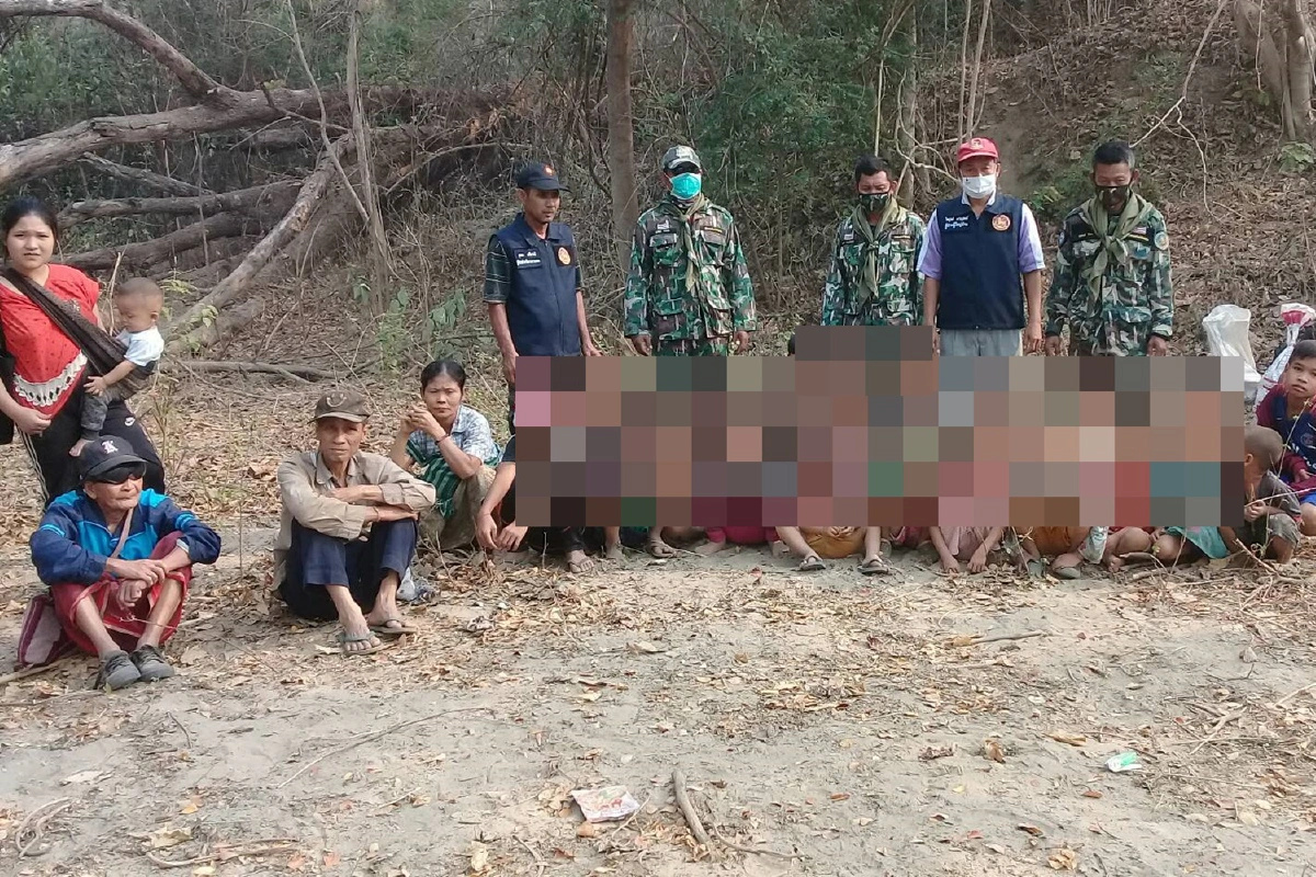 ชาวบ้านรัฐกะเหรี่ยง76คนอพยพเข้าฝั่งไทยหนีภัยสงคราม