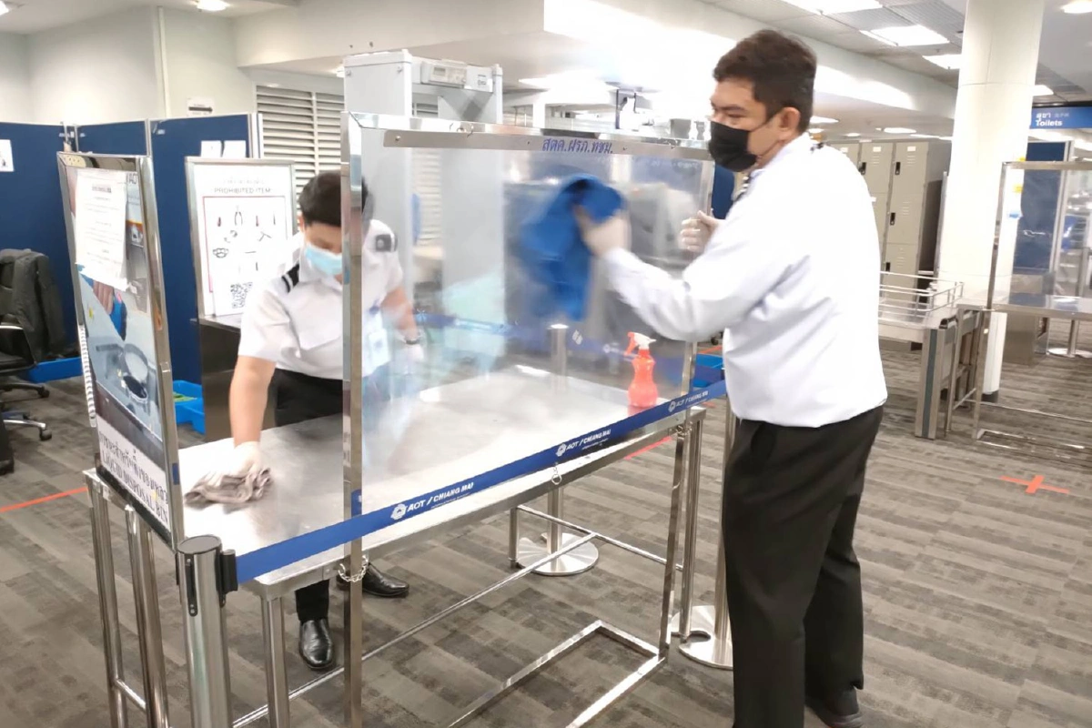 สนามบินเชียงใหม่คุมเข้มโควิด-19หลังการระบาดรอบ3