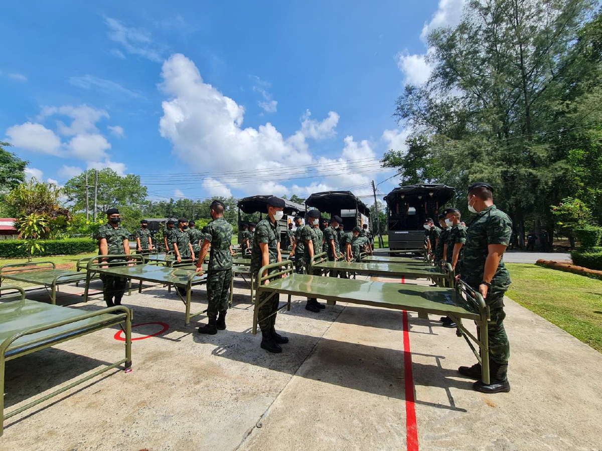 สงขลาพบติดโควิดอีก18ราย-ทหารขนเตียงเร่งสร้างรพ.สนาม