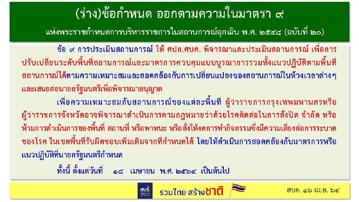 สรุป "มาตรการศบค.คุมโควิด" จำกัดเวลาเปิดปิดร้านอาหาร-ร้านสะดวกซื้อ