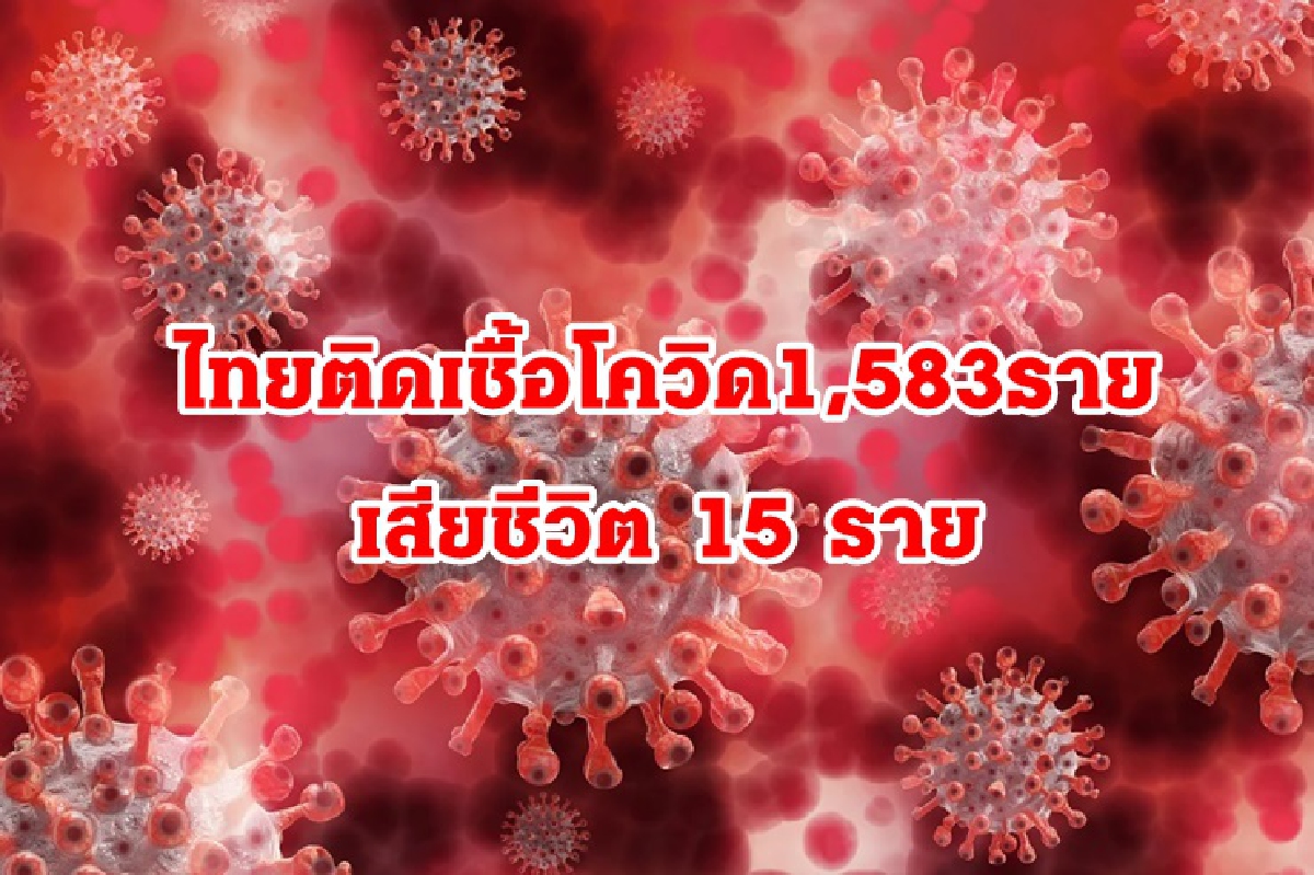 โควิดยังหนัก! เสียชีวิตอีก 15 ติดเชื้อใหม่ 1,583 ราย โควิดยังหนัก! เสียชีวิตอีก 15 ติดเชื้อใหม่ 1,583 ราย