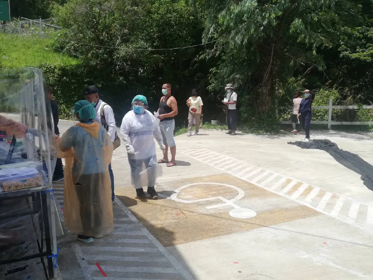 โควิด-19ระบาดบ้านอิต่องแหล่งท่องเที่ยวดังกาญจน์ติดเชื้อ6คน