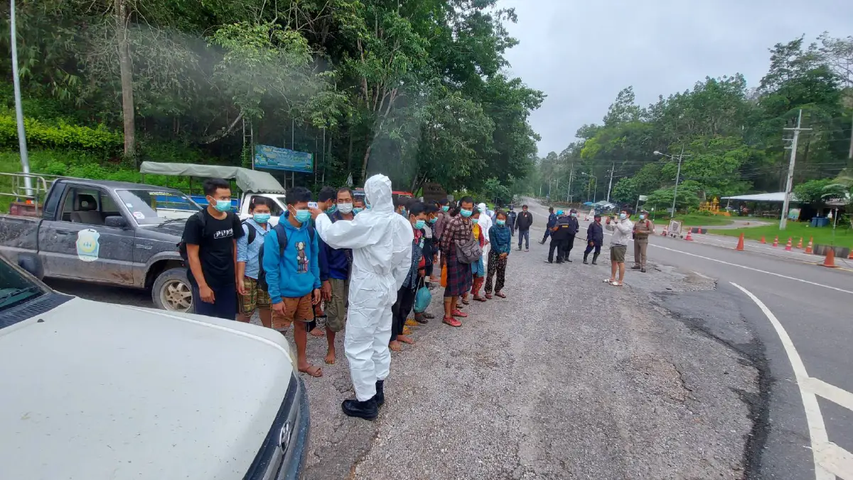 สกัด33แรงงานเมียนมาลอบเข้าไทยด้านชายแดนสังขละบุรี