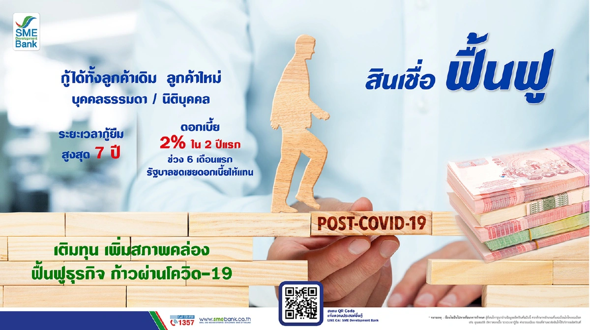 SME D Bank ออก “สินเชื่อฟื้นฟู” ดอกเบี้ย 2% ต่อปี 2 ปีแรก