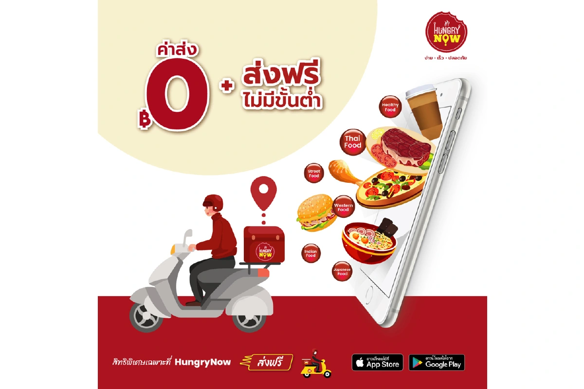 ประหยัด ปลอดภัย ไปกับแอปพลิเคชั่นส่งอาหาร HungryNow @ ชลบุรี 