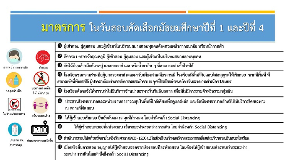 ศบค.ไฟเขียวโรงเรียนจับสลาก-สอบคัดเลือก แต่คุมเข้มมาตรการโควิด