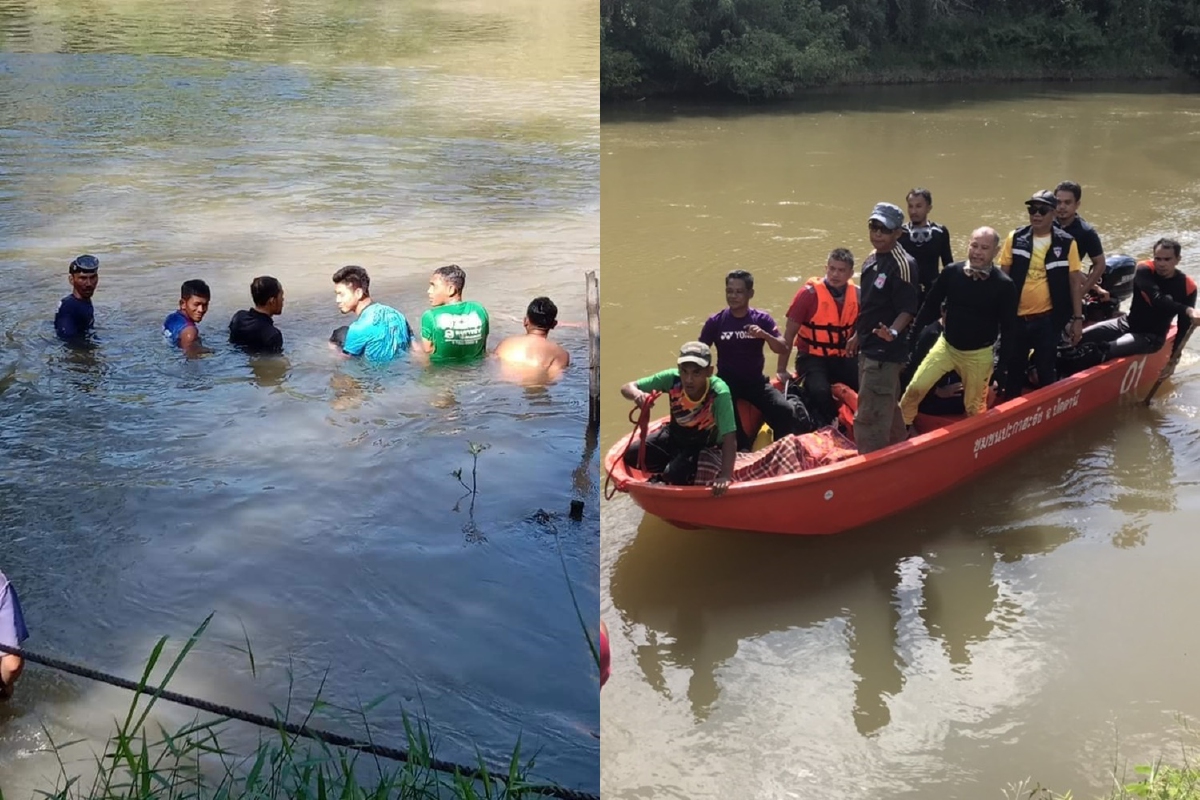ชาวบ้านร่วมใจช่วยกันระดมค้นหาร่างคุณยายพายเรือล่มกลางแม่น้ำปัตตานี ชาวบ้านร่วมใจช่วยกันระดมค้นหาร่างคุณยายพายเรือล่มกลางแม่น้ำปัตตานี