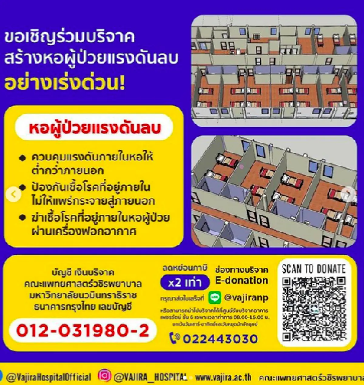 นางฟ้า!! "ปันปัน" บริจาคเงิน 1 ล้าน สร้างห้องให้ผู้ป่วย ICU ความดันลบ