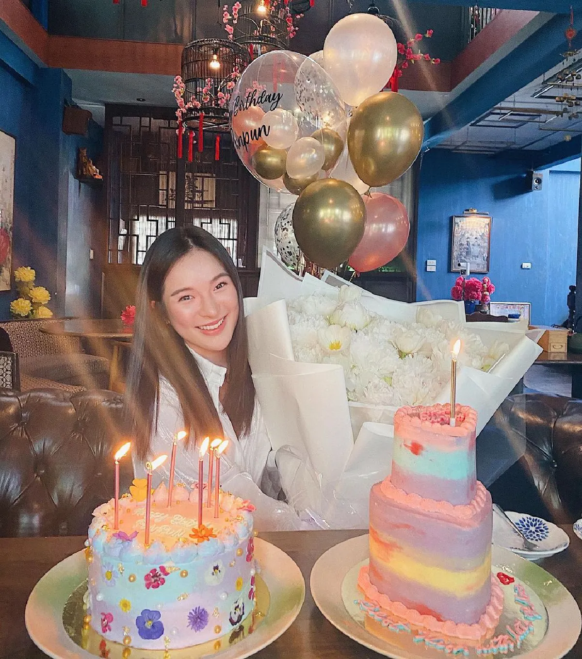  มีแค่สองเรา! "ปันปัน" ฉลองวันเกิดอายุ 24 กับแฟนหนุ่ม ท่ามกลางบรรยากาศโรแมนติก