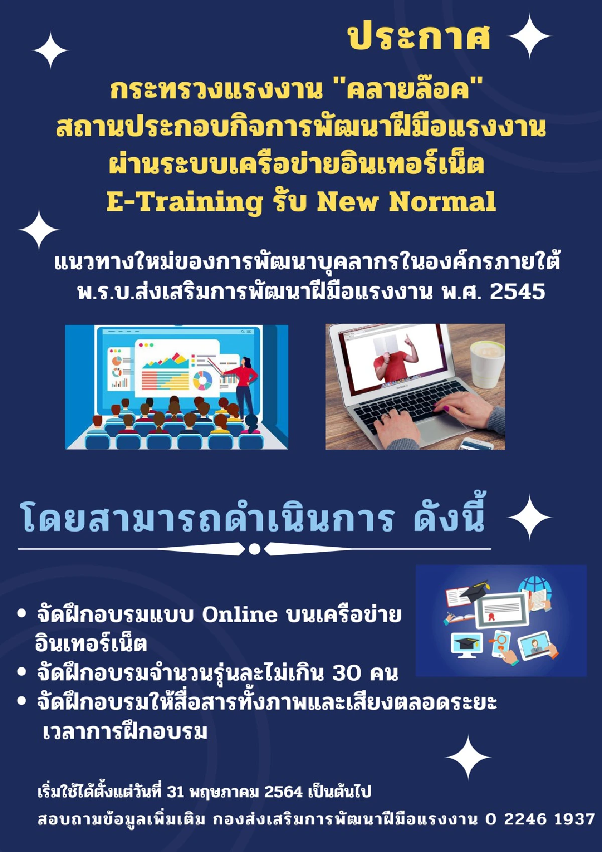 "นฤมล" ขานรับนโยบายรัฐบาลดิจิทัล ปรับกฎ ระเบียบ การรับรองหลักสูตร E-Training