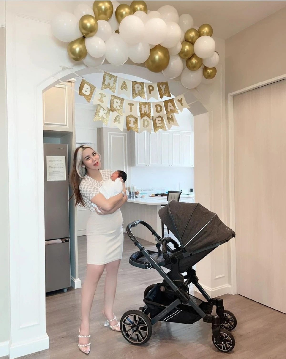 “ขนมจีน” พาลูกน้อย “น้องไคเด้น” ถ่ายภาพแฟชั่นแรกเกิดในคอนเซ็ปต์นักรบ