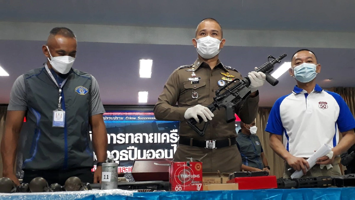 กองปราบกวาดล้างค้าปืนเถื่อนออนไลน์เงินหมุนเวียนกว่าร้อยล้านบาท