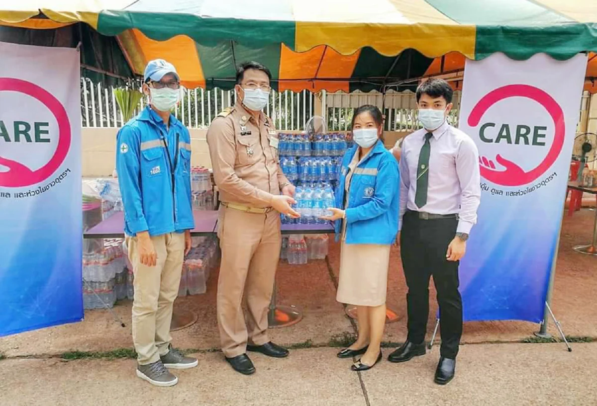 กปภ. ส่งความห่วงใย มอบน้ำดื่มบรรจุขวด แก่จุดบริการฉีดวัคซีนโควิด-19