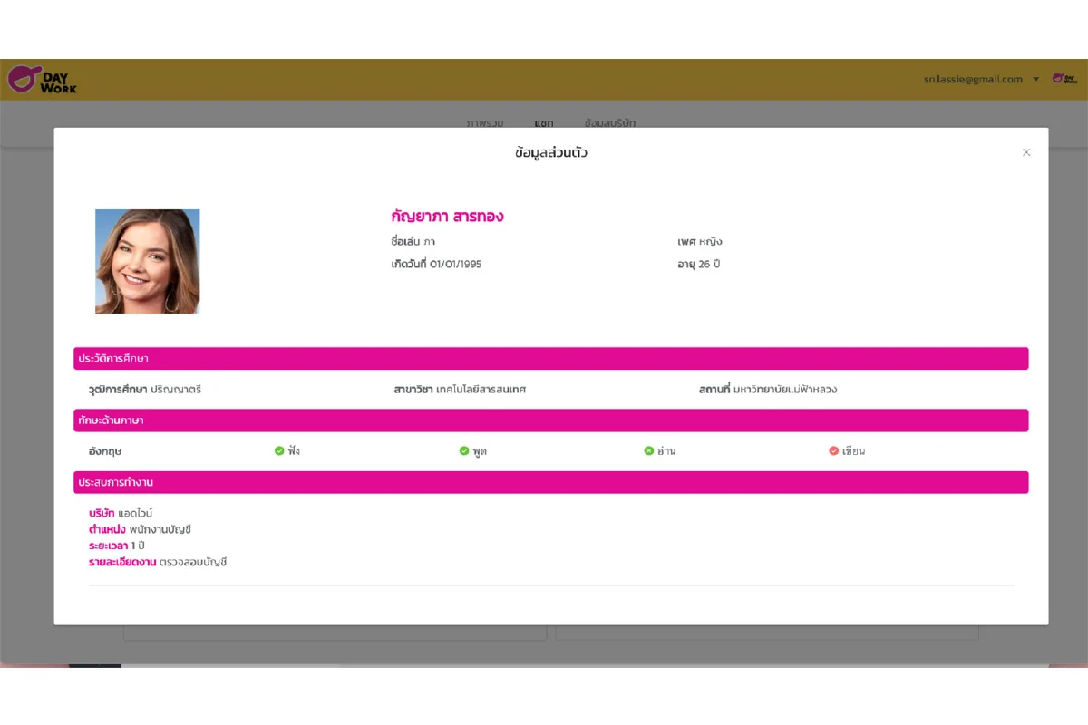 Daywork ปูทางเวิร์คเบิกประสบการณ์ 