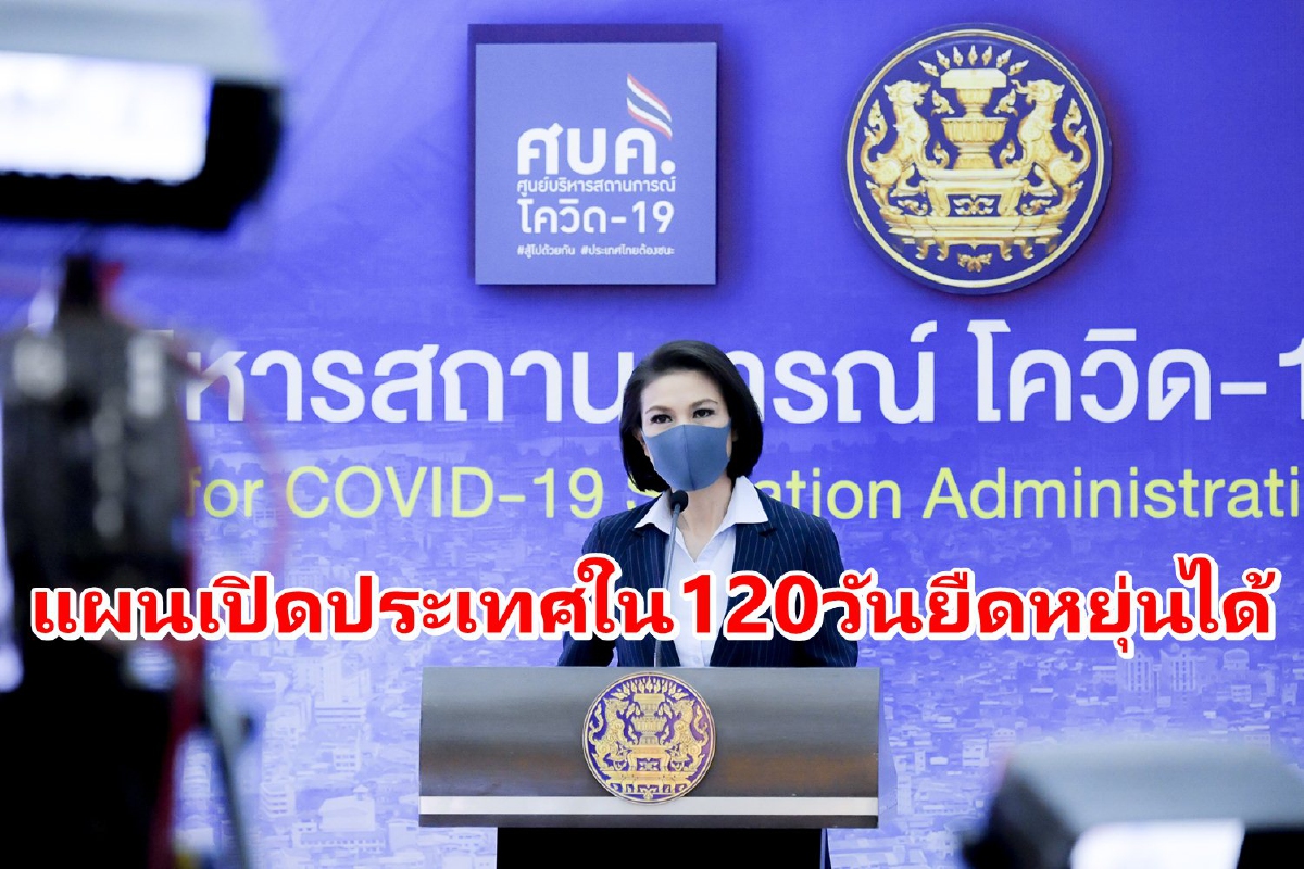 ศบค.เผยแผนเปิดประเทศใน120วันยืดหยุ่นได้ ศบค.เผยแผนเปิดประเทศใน120วันยืดหยุ่นได้