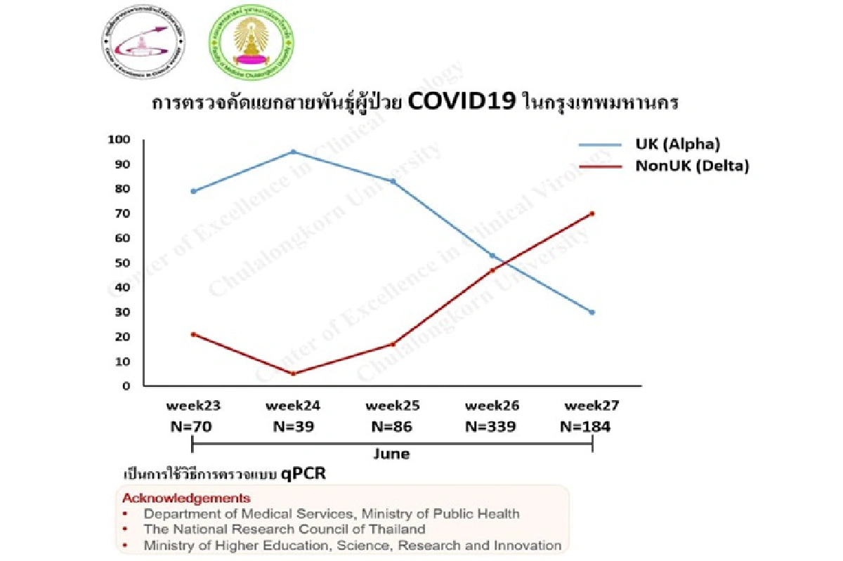 "หมอ"เตือนสายพันธุ์เดลตาติดง่าย ระบาดเร็ว พบติดเชื้อในกทม.มากถึงร้อยละ 70
