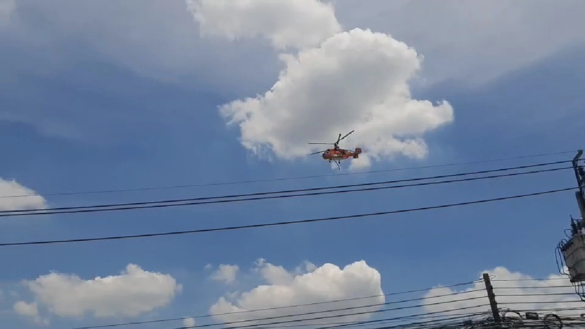 ประมวลภาพความเสียหายไฟไหม้รง.ผลิตเม็ดพลาสติกย่านบางพลี