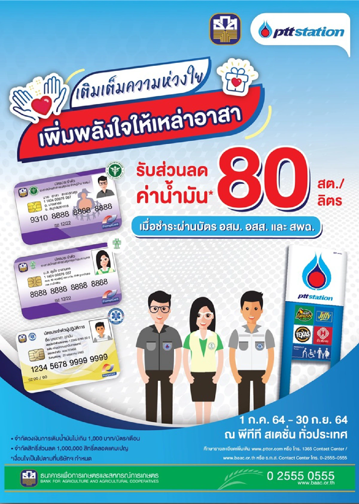 ธ.ก.ส. และ โออาร์ ร่วมมอบส่วนลดการเติมน้ำมัน