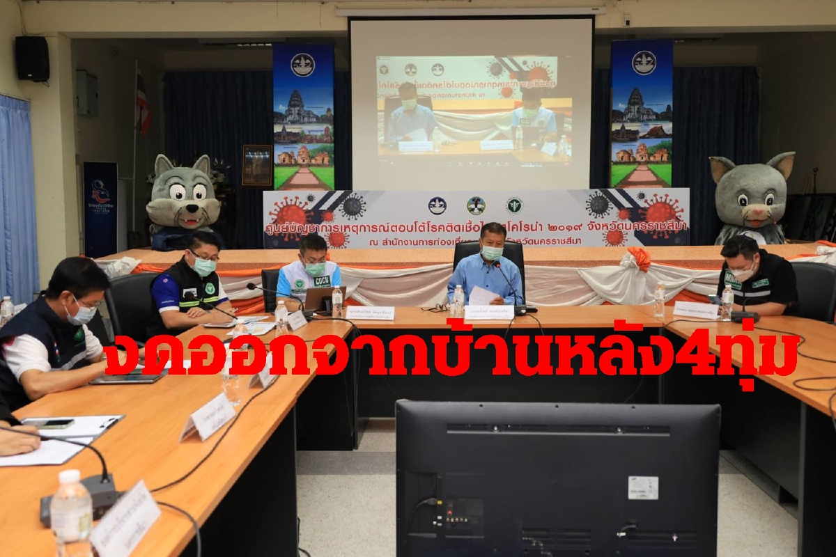 โคราชยกระดับคุมโควิดขอให้งดออกจากบ้านหลังสี่ทุ่มถึงตี4 โคราชยกระดับคุมโควิดขอให้งดออกจากบ้านหลังสี่ทุ่มถึงตี4
