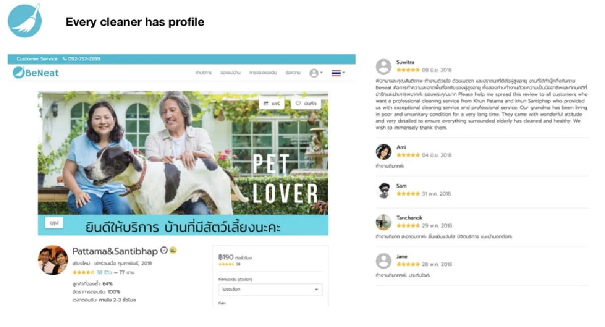 Beneat แอปฯ ทำความสะอาดออนไลน์ เรียกใช้ได้ ไม่ต้องรอนาน