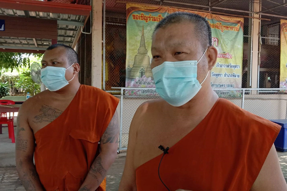 พระทำพิธีฌาปนกิจตัวโควิดทดสอบความแข็งแรงเตาเผาหลังซ่อมเสร็จ